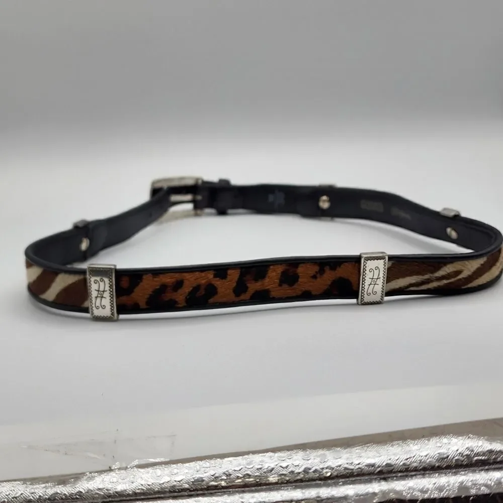 Brighton animal print calf hair belt